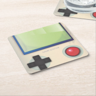 Vintage Game System Square Paper Coaster