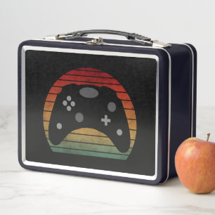 VINTAGE GAMER GAMING GIFT METAL LUNCH BOX