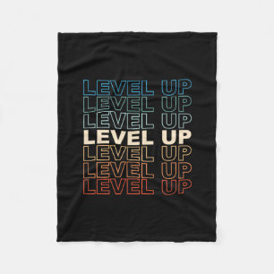 Vintage Gamer Level Up Video Game Lover Retro Gami Fleece Blanket