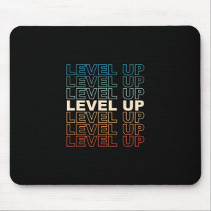 Vintage Gamer Level Up Video Game Lover Retro Gami Mouse Mat