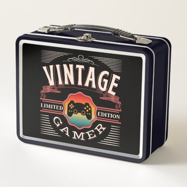 VINTAGE GAMER LIMITED EDITION  METAL LUNCH BOX (Front)