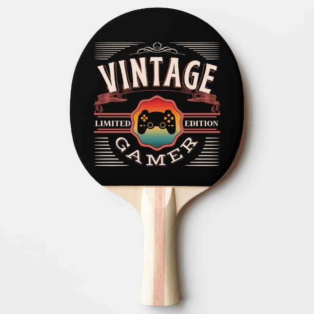 VINTAGE GAMER LIMITED EDITION  PING PONG PADDLE (Front)