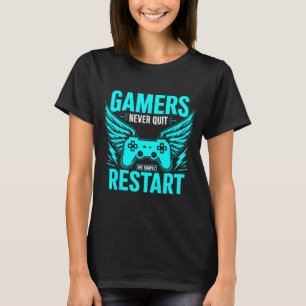 Vintage Gamers Never Quit - We Simply Restart Gami T-Shirt
