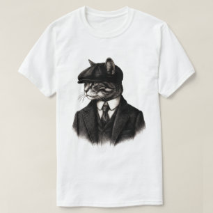 Vintage Gangster Cat T-Shirt