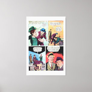 Vintage Gangster Comics Mob Boss Beats Up Henchman Canvas Print
