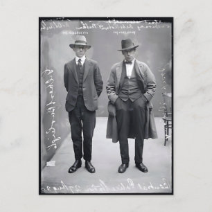 Vintage Gangster Criminal Police Mugshot Photo Postcard