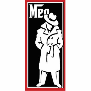 Vintage Gangster Restroom plaque - mens room Photo Sculpture Decoration