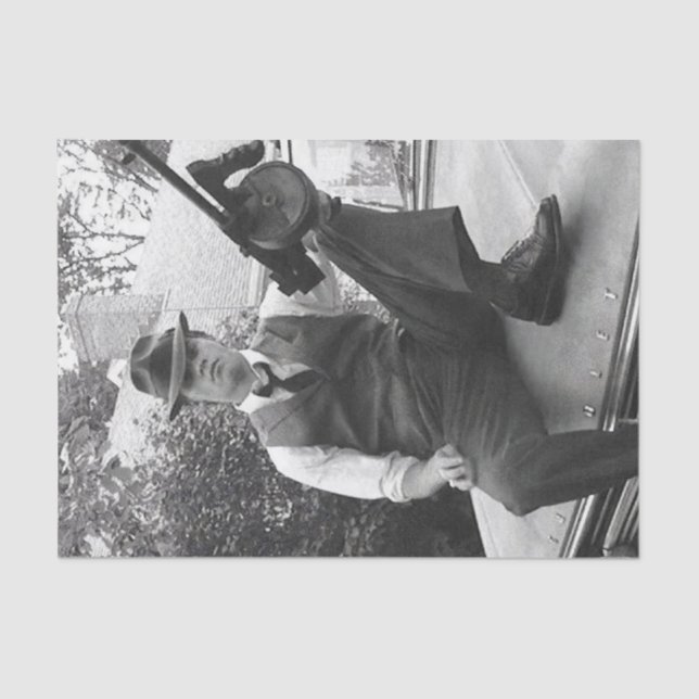 Vintage gangster tissue paper (Front)