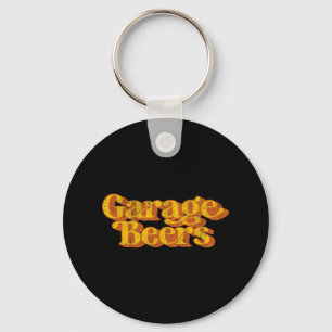 Vintage Garage Beers Beer Drinking Retro Funny Fat Key Ring