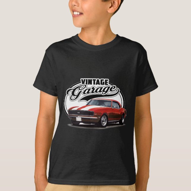 Vintage Garage Muscle Car T-Shirt (Front)