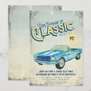 Vintage Garage Poster Party Invitation