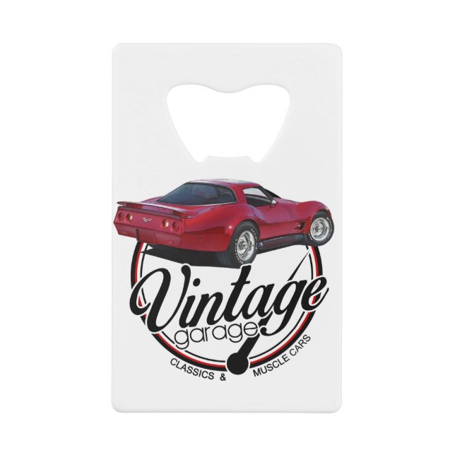 Vintage Garage Red Corvette (Front)