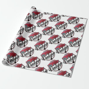 Vintage Garage Truck Wrapping Paper