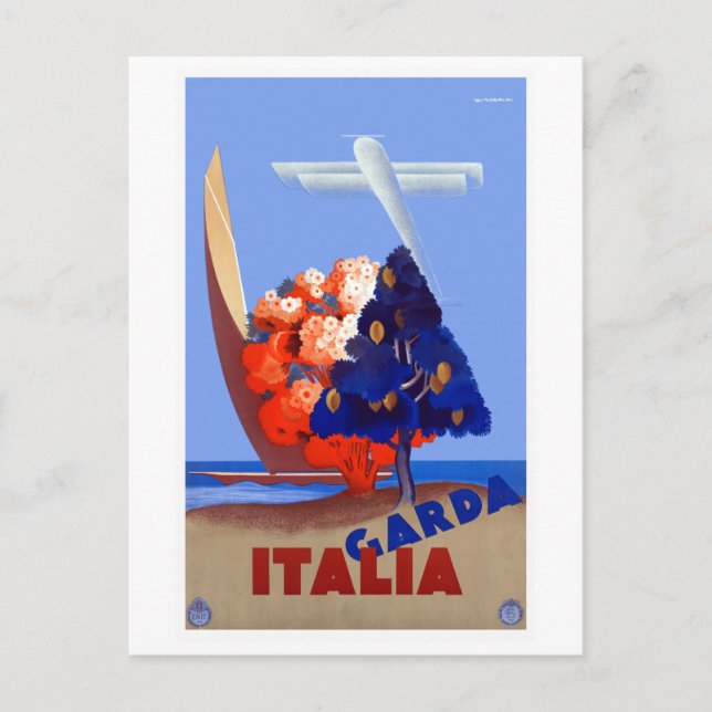 Vintage Garda Italia Travel Postcard (Front)