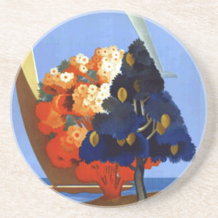 Vintage Garda Italy Europe Air Travel Coaster