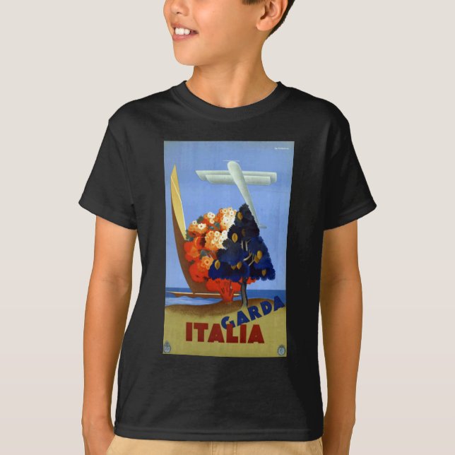 Vintage Garda Italy Europe Air Travel T-Shirt (Front)