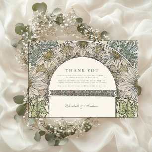 Vintage Garden Arch wedding Thank You Card
