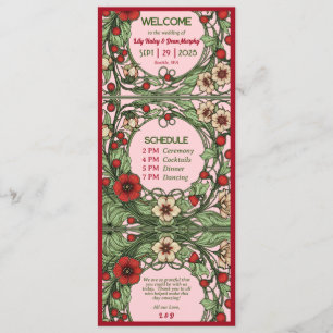 Vintage Garden Art Nouveau Wedding Programme