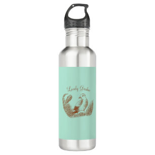 Vintage Garden Bird – Elegant Floral Charm 710 Ml Water Bottle