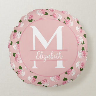 Vintage Garden Blossoms Round Cushion