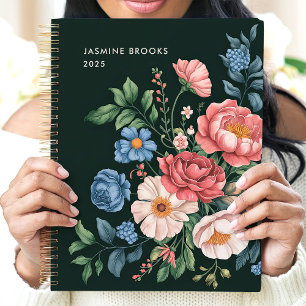 Vintage Garden Botanical Custom Name Floral Planner