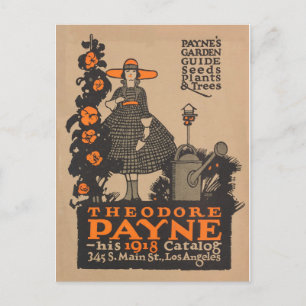 Vintage garden catalogue ad card