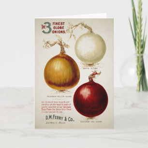 Vintage Garden Catalogue - Onions Card