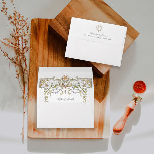 Vintage Garden Colourful Luxe Wedding Envelope