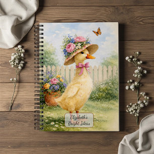 Vintage Garden Duck Notebook
