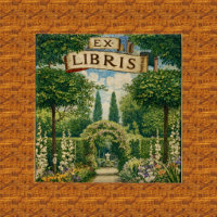 Vintage Garden Ex Libris Bookplate