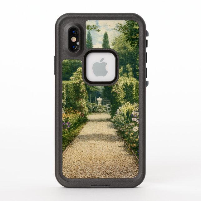 Vintage Garden Ex Libris Bookplate  LifeProof iPhone Case (Back)
