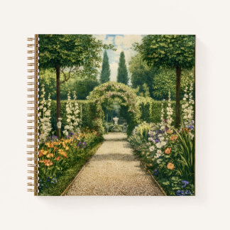 Vintage Garden Ex Libris Bookplate  Notebook