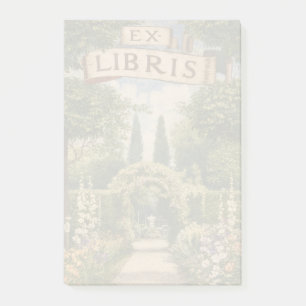 Vintage Garden Ex Libris Bookplate  Post-it Notes