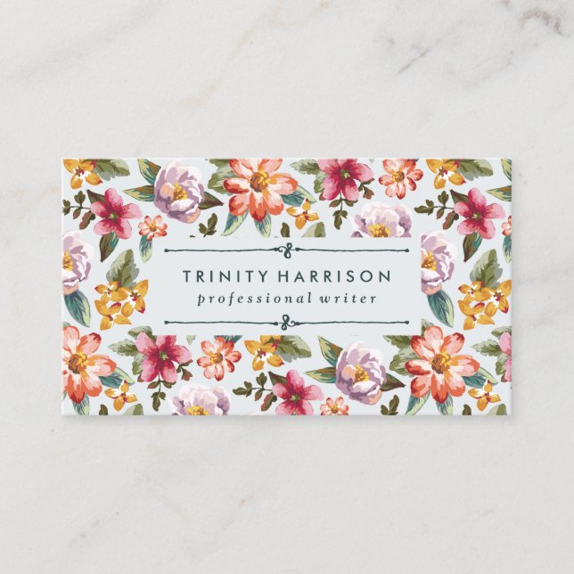 Vintage Garden | Floral Business Card (Front)