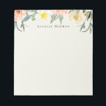 Vintage Garden Floral Notepad<br><div class="desc">Vintage inspired watercolor garden flowers and foliage,  personalised notepad.</div>