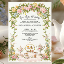 Vintage Garden Floral Tea Party Bridal Shower 