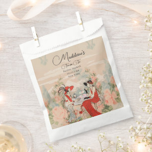 Vintage Garden Floral Time for Tea Bridal Shower Favour Bags