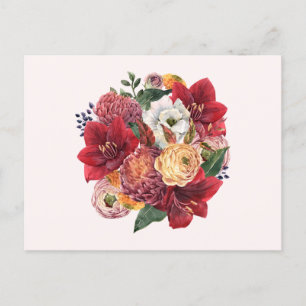 Vintage Garden Flower Bouquet Postcard