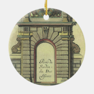 Vintage Garden Gate Arch, Renaissance Architecture Ceramic Tree Decoration