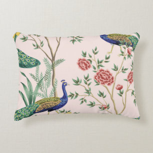 Vintage garden lemon fruit tree, plant, exotic pea decorative cushion