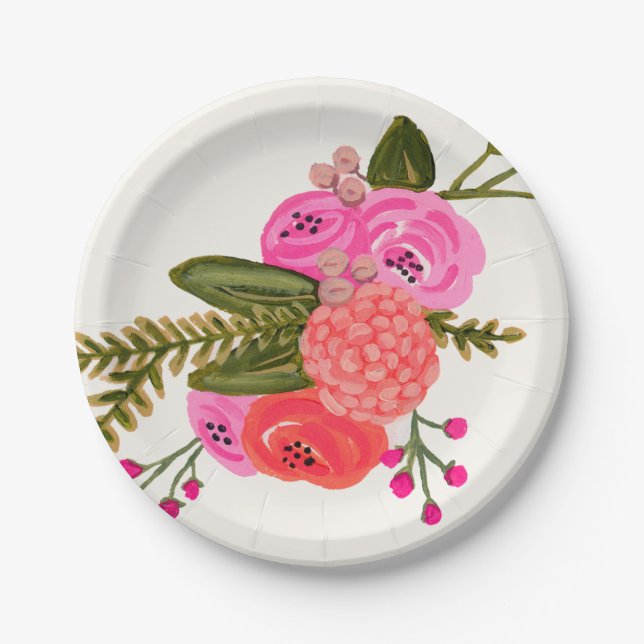 Vintage Garden Paper Plate (Front)
