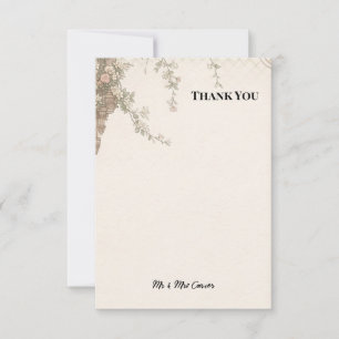Vintage Garden Pavilion Wedding Thank You Card