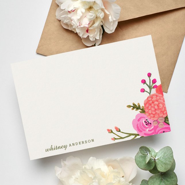 Vintage Garden Personalised Stationery Note Card (Creator Uploaded)