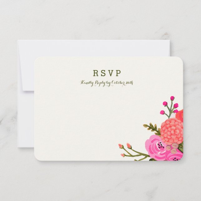 Vintage Garden Response Card (Blank) (Front)