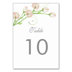 Vintage Garden Roses Table Number Card
