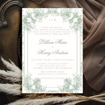 Vintage Garden Sage Green French Floral Wedding