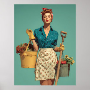 Vintage Garden Style Confidence Poster