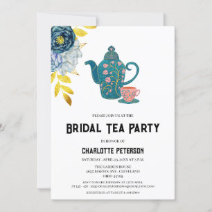 Vintage Garden Tea Party Bridal Shower Invitation