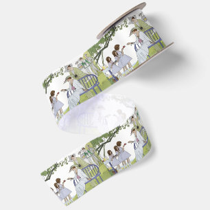 Vintage Garden Tea Party  Satin Ribbon