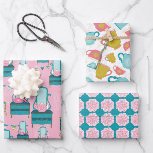 Vintage Garden Tea Party Wrapping Paper Sheets